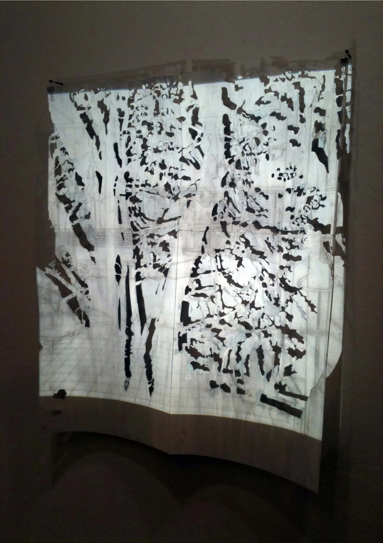   Winter Solstice  Line drawing projection on laser cut chipboard 40” x 40” 