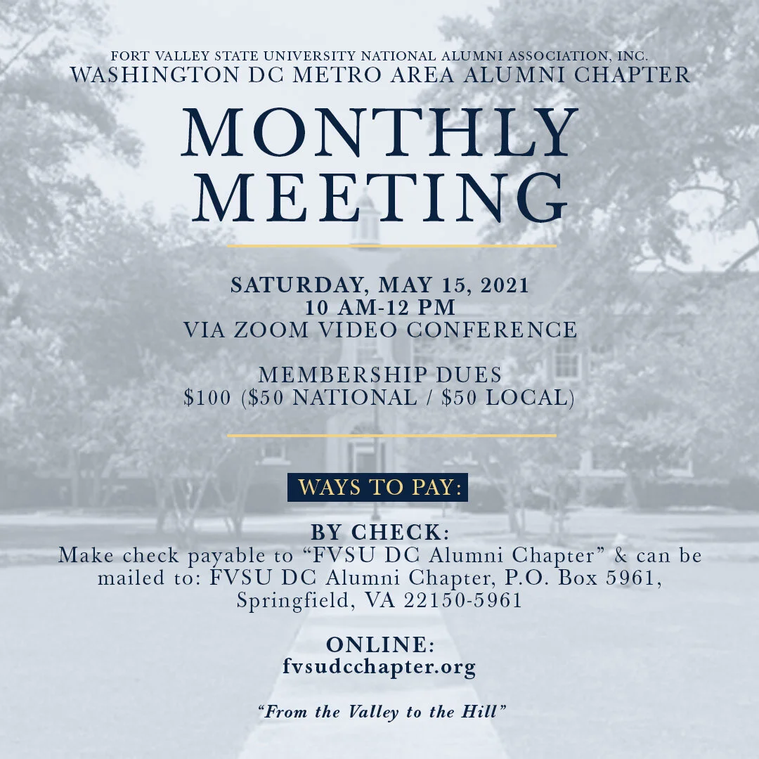 FVSU Washington DC Metro Area Alumni Chapter Monthly Meeting