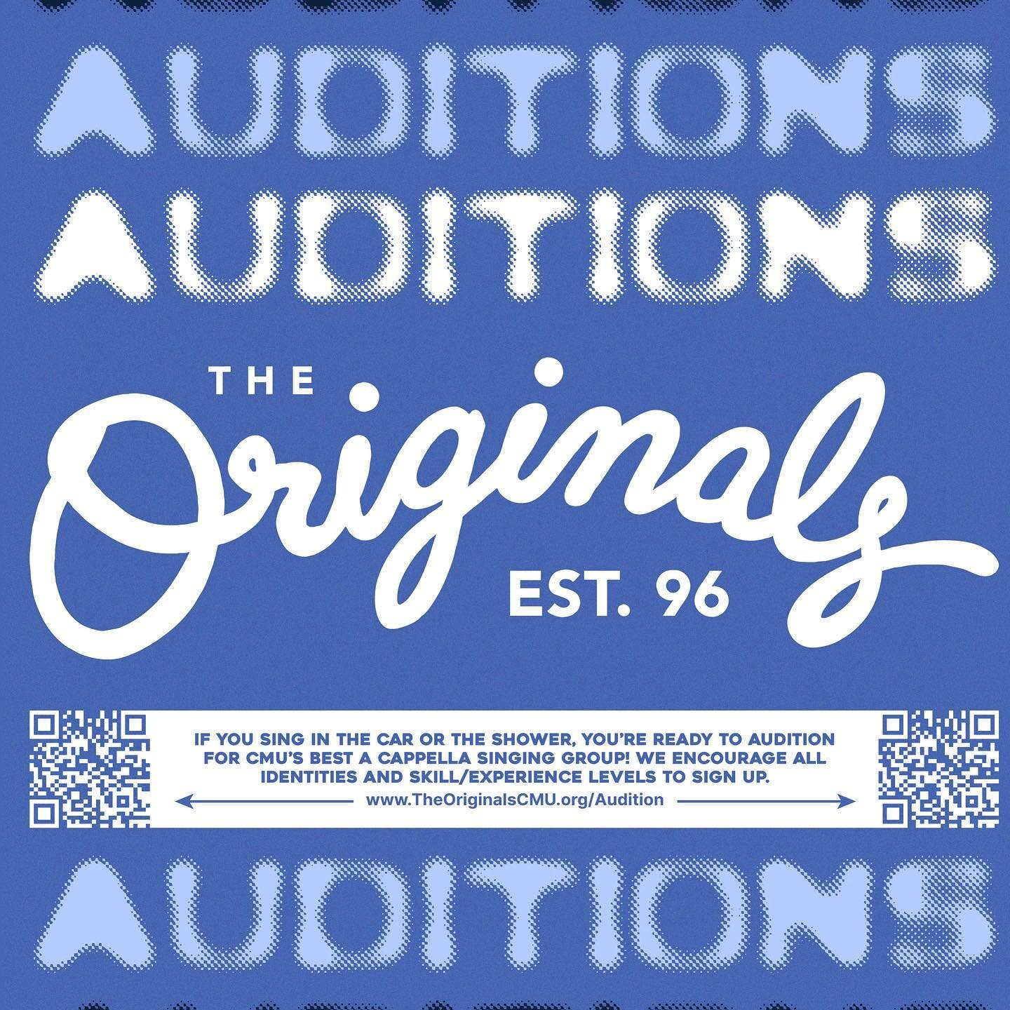 It&rsquo;s that time of the year! If you love to sing, come audition for The Original&rsquo;s on Feb 2 or 3!! We are CMU&rsquo;s Oldest Lower-Voice Part group on campus🎵