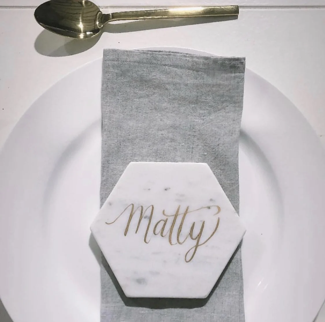 SIlver Grey Napkin, image via Matilda Rice