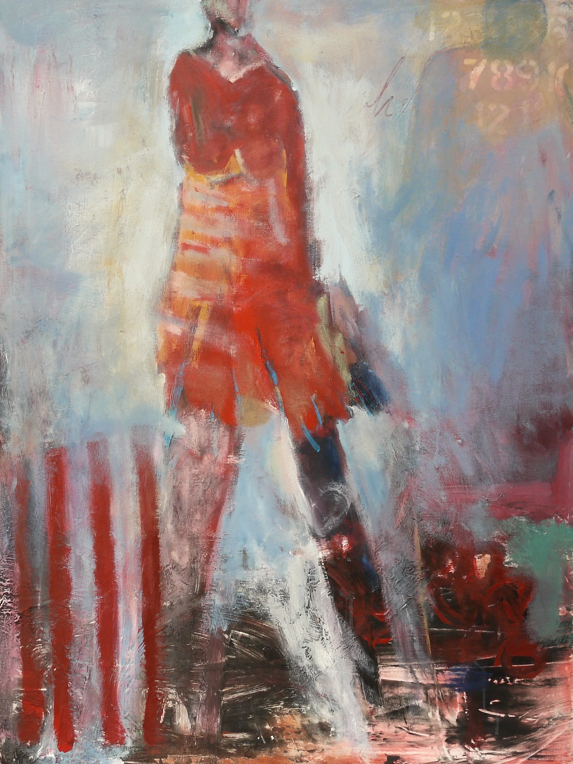don't cross my line 36" x 48"sold