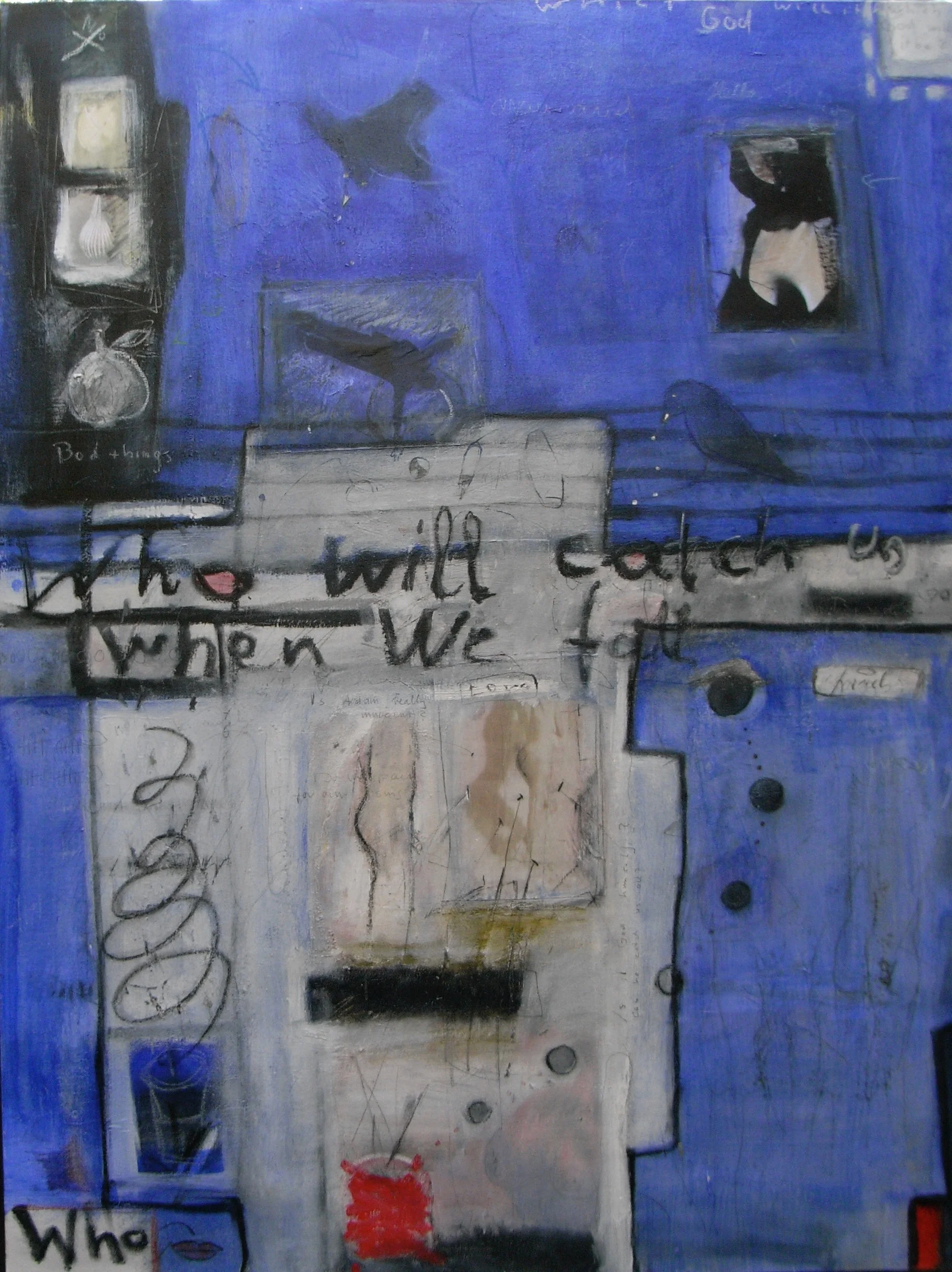 36" x 48" who will catch us when we fall