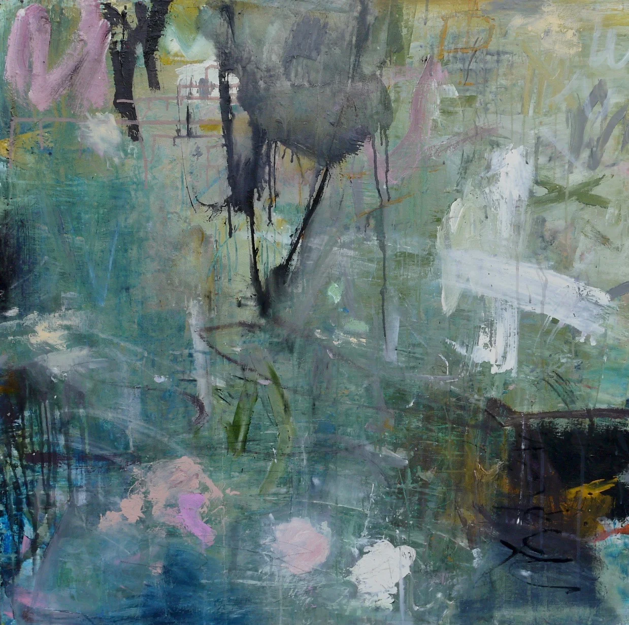 What we see in the water 40" x 40"