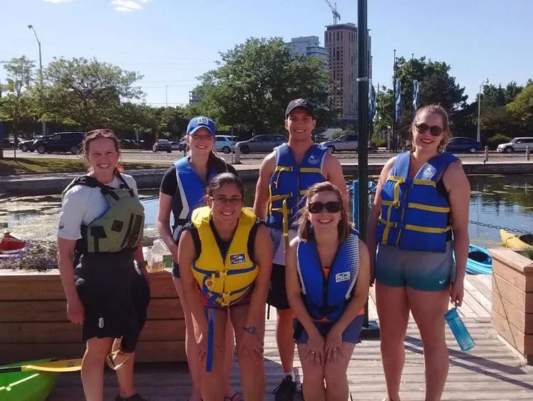June 2016. Front: Delphine and Kelli. Back: Alison, Hayley, Nik, and Quinn.