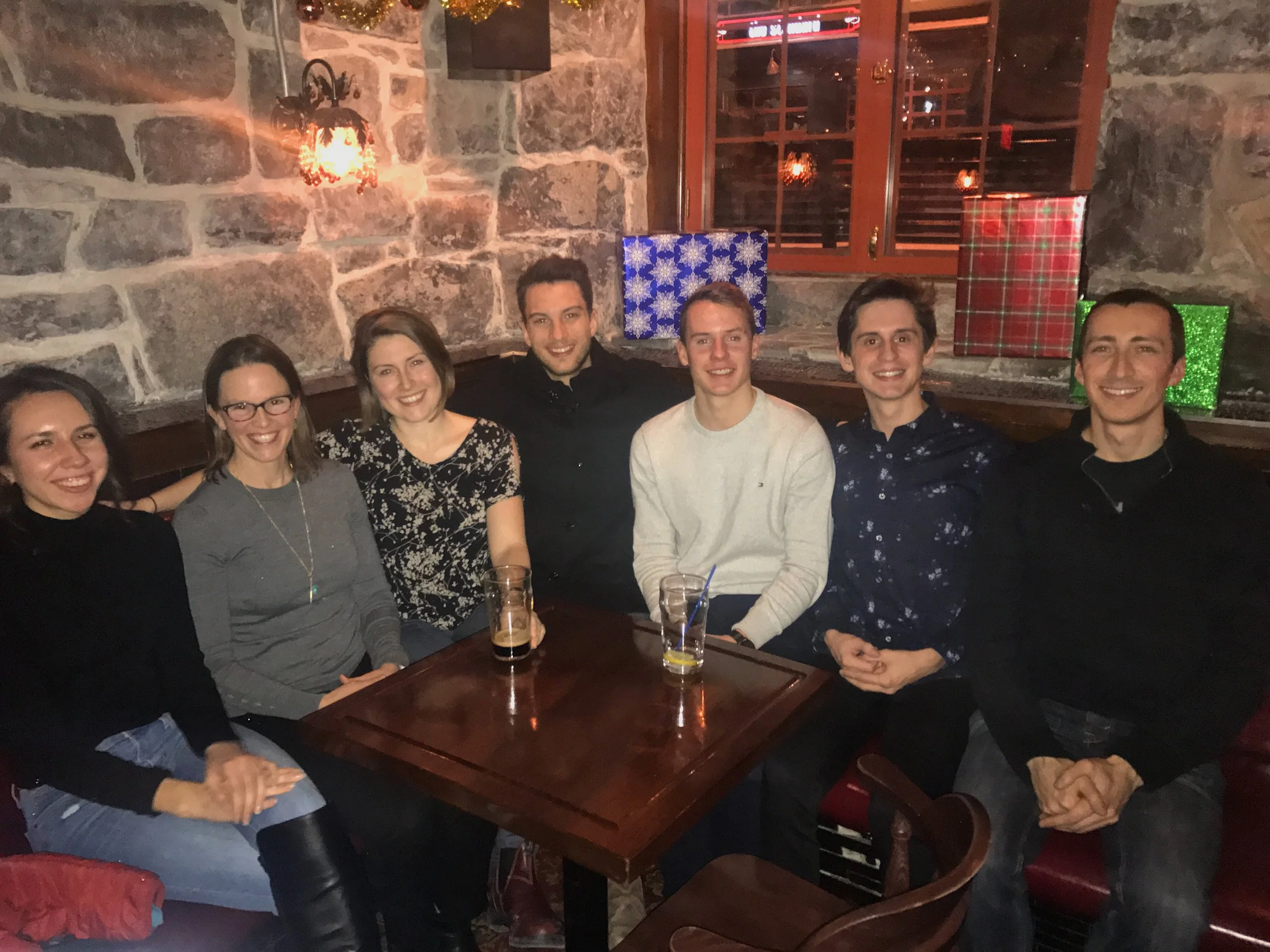 From left to right: Rebecca, Alison, Amanda, Nik, Kevin, Keith, Mark