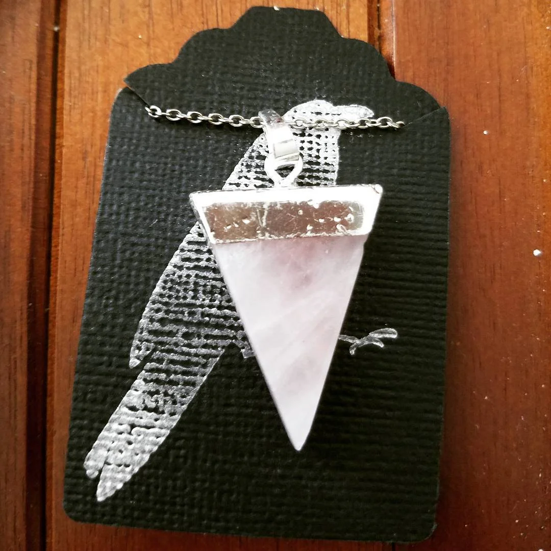 Pink Triangle Necklace