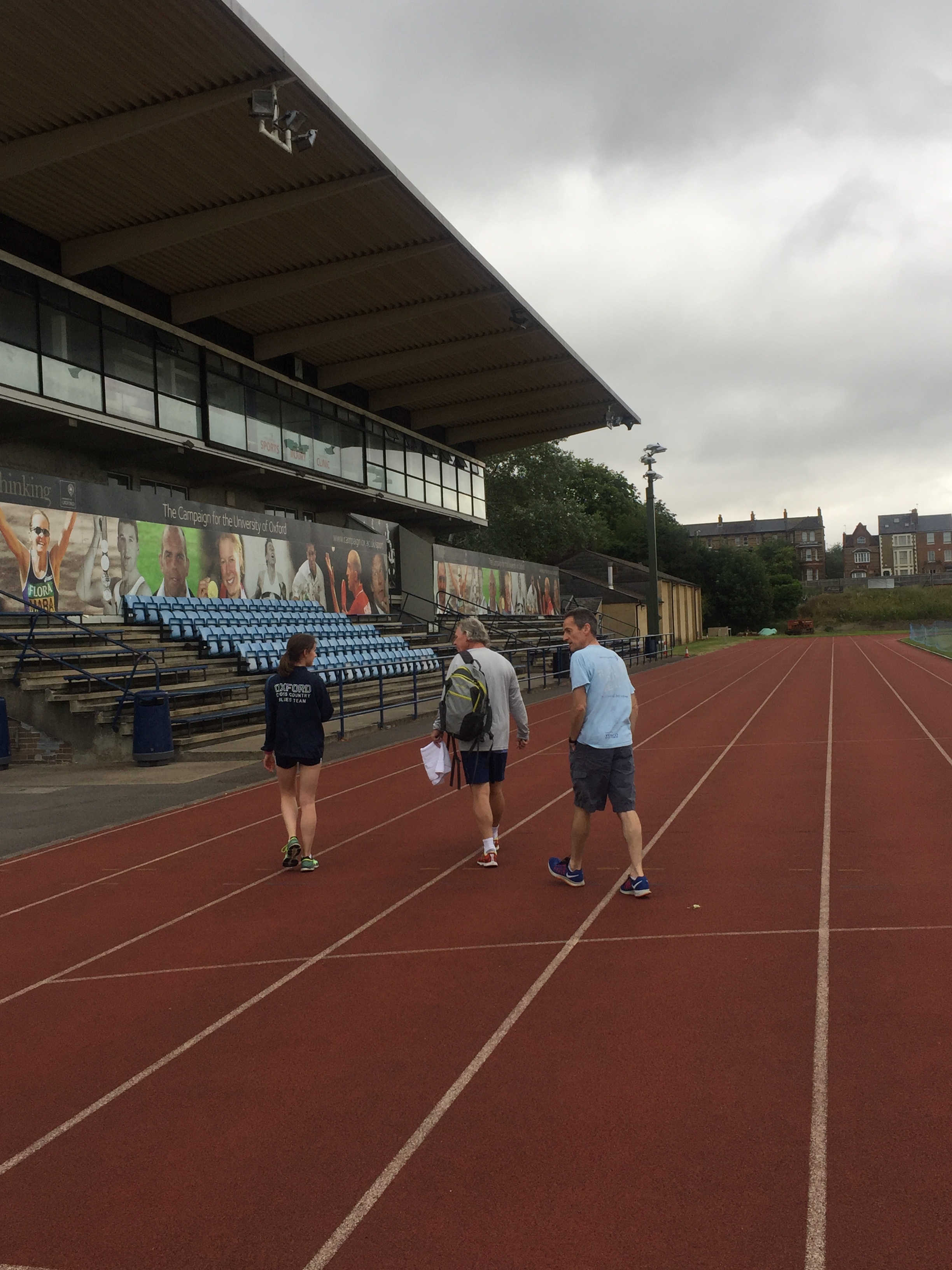 Arriving on the grounds of the iconic Roger Bannister Stadium. 