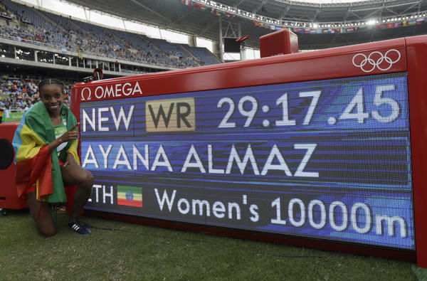 (Matt Slocum / Associated Press) Almaz Ayana of Ethiopia crushed the standing world record by more than :14.