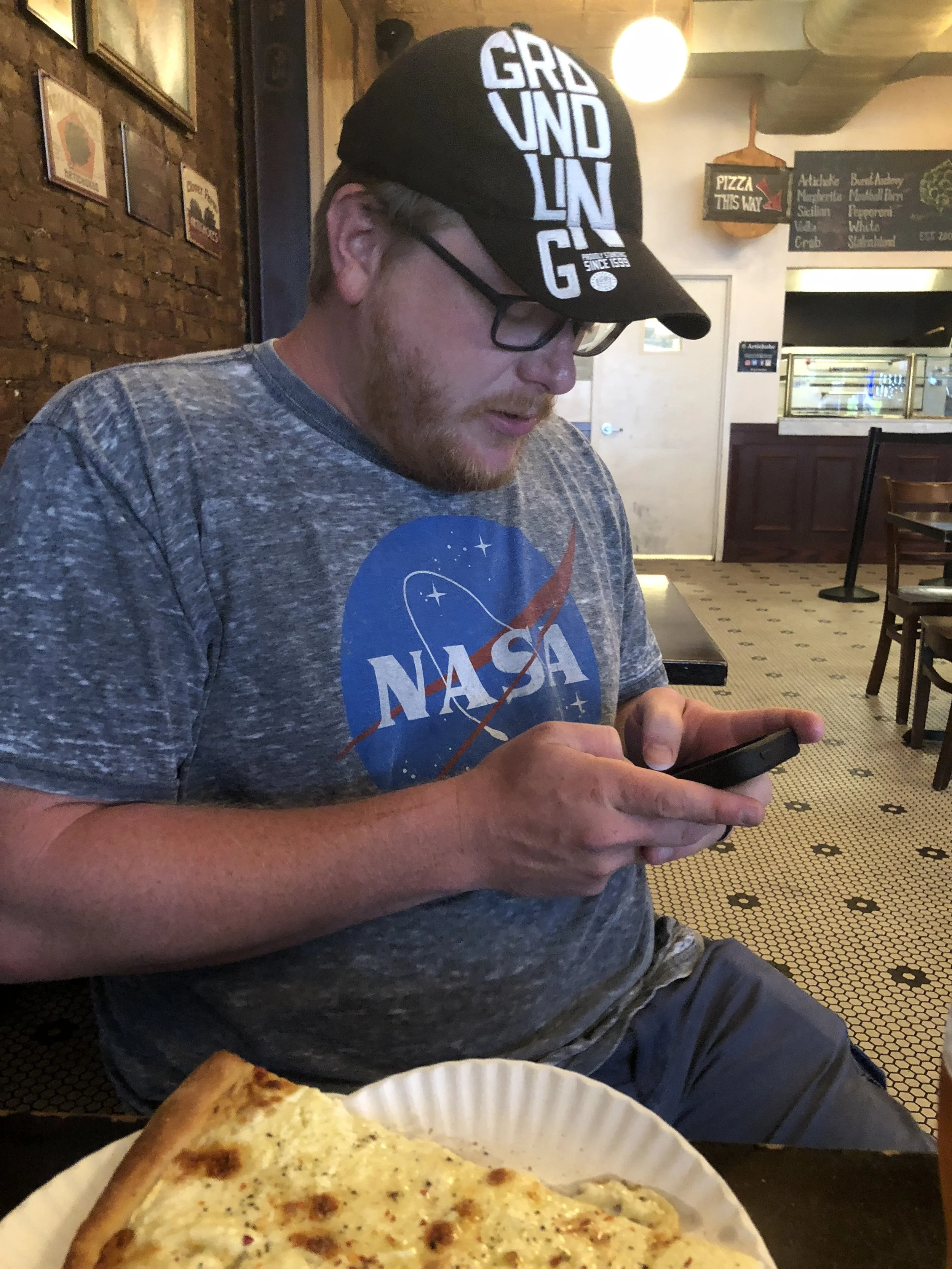 AJ Casey taking notes