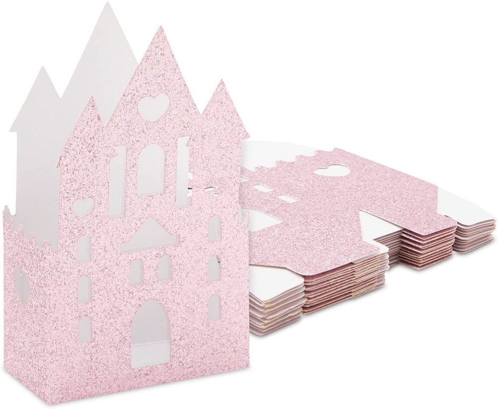 Pink Princess Castle Party Favor Box
