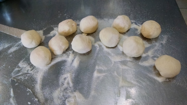 Dumplings ready for boil