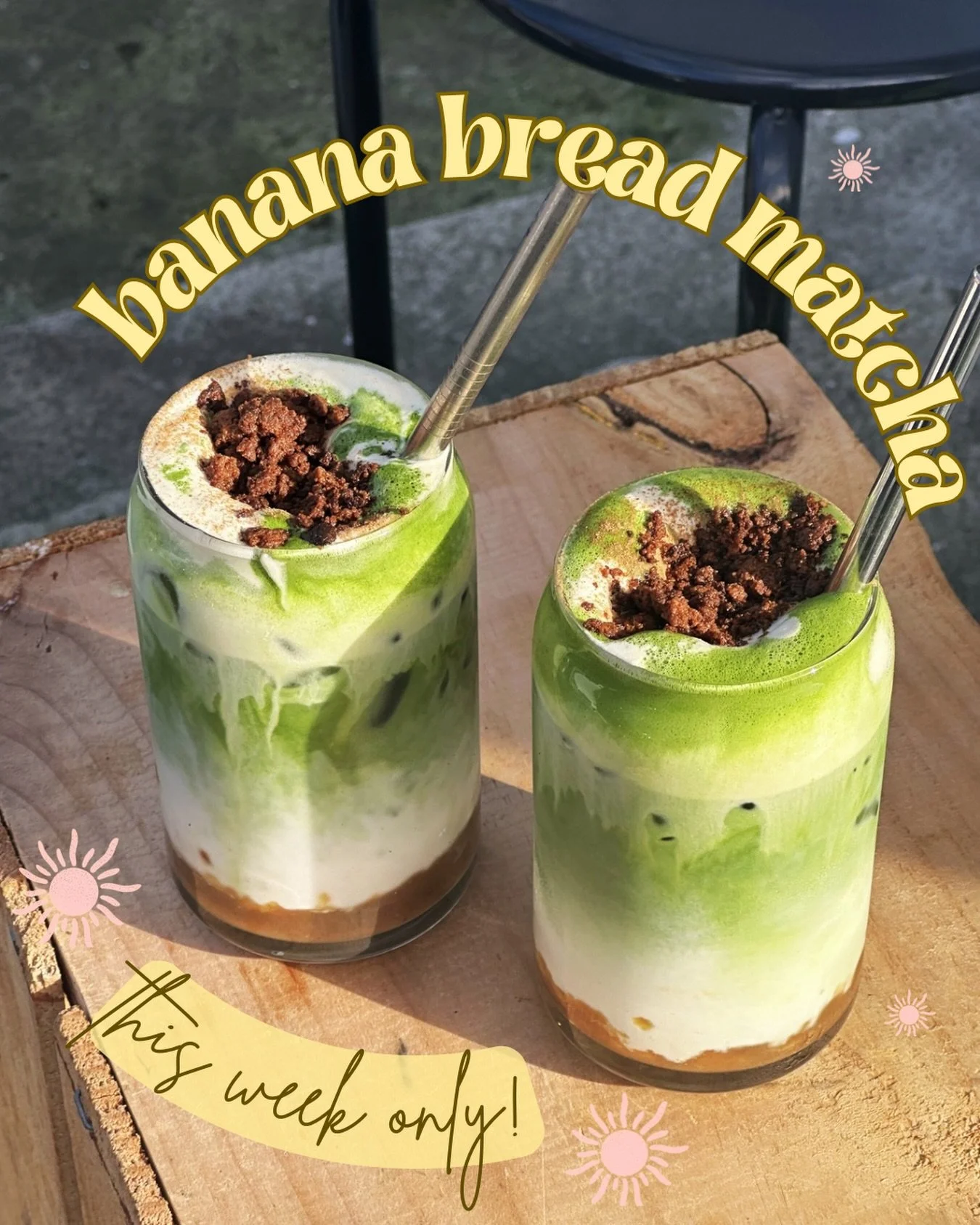 BANANA BREAD MATCHA IS HERE 👀

caramelised banana caramel / ice &amp; milk of choice / @matchamatchanz hand whisked matcha / coconut OR cows maple cold foam / banana bread crumb &amp; cinnamon 😮&zwj;💨

come get your fix - this week only! 👅👅

wed
