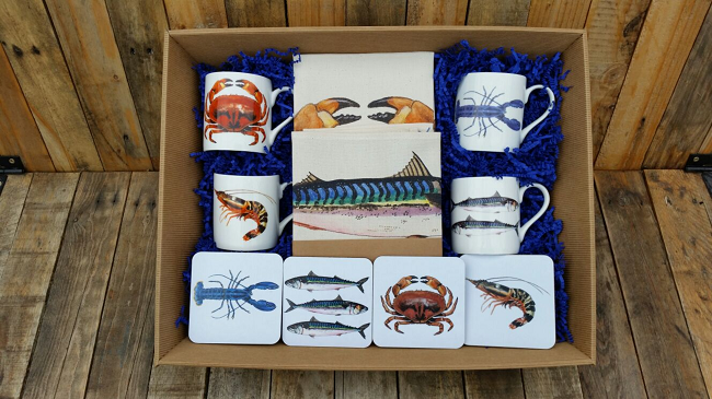 Our great " Fruits Del La Mer" hamper for four. 