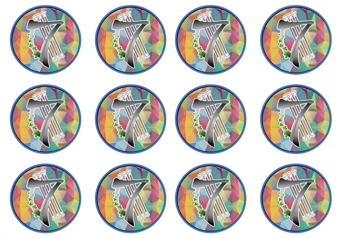 Round colour sign off page sticker