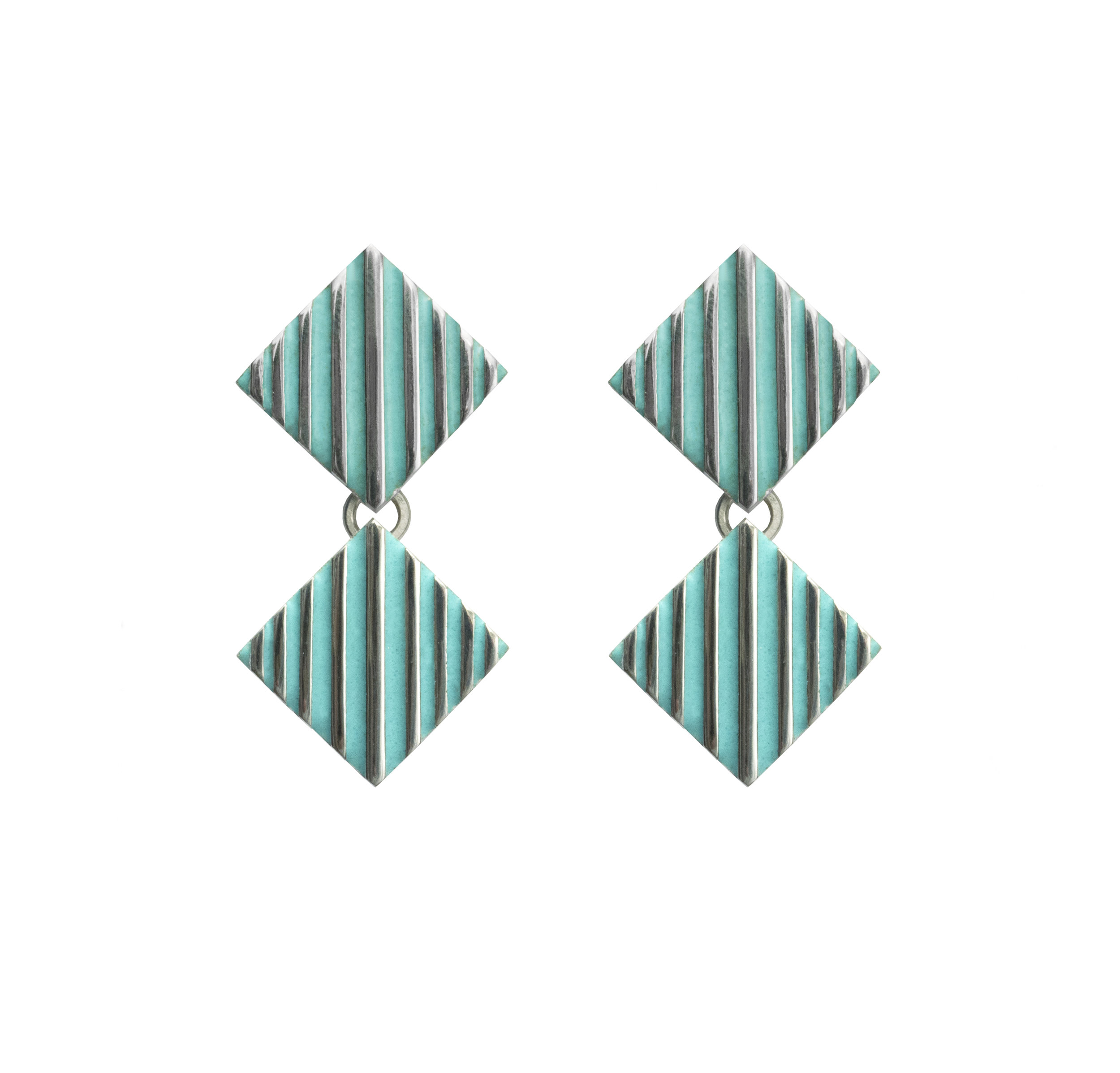 Stripe Drop Earrings