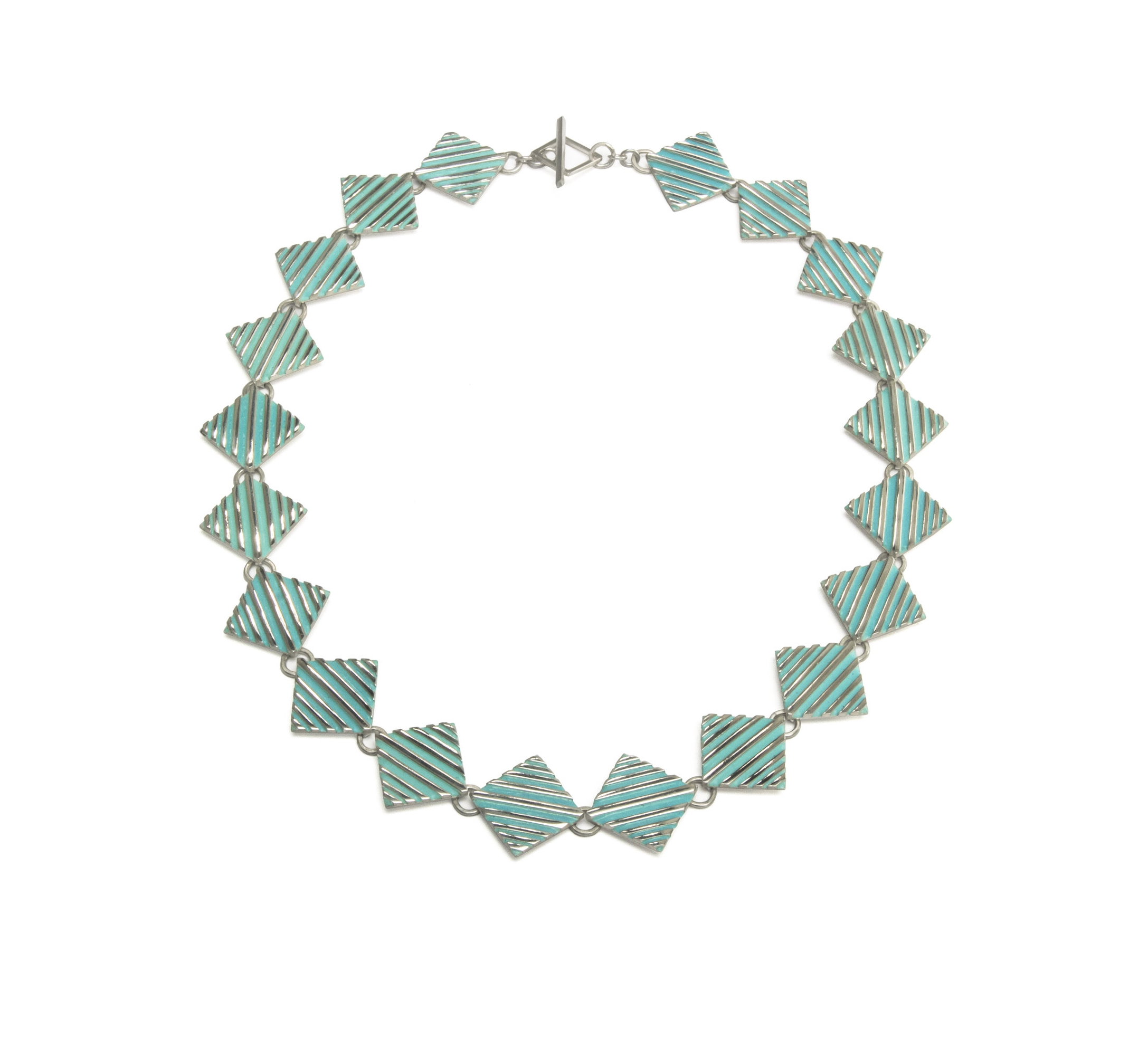 Stripe Necklace in Duck Egg Green