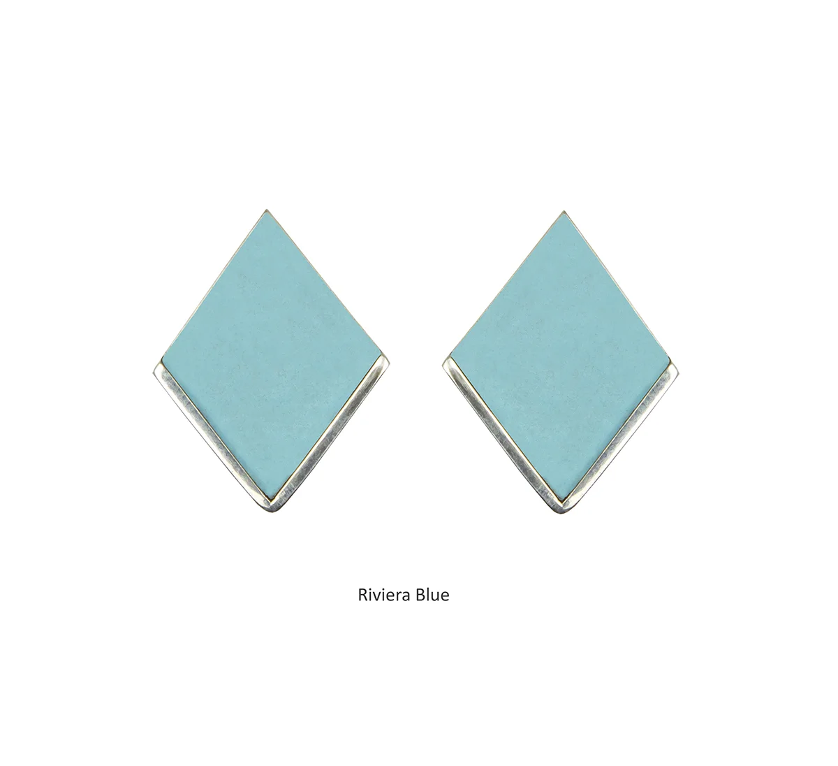 Riviera Blue Diamond Shaped Studs