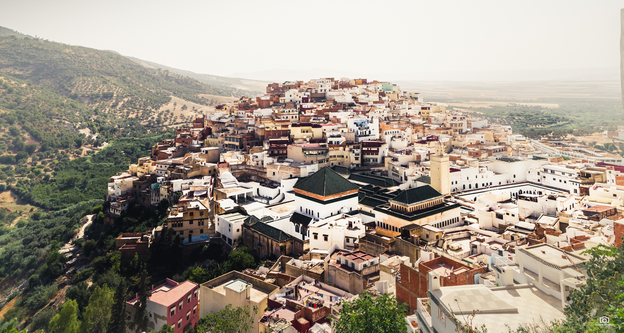 Moulay Idris vanaf het hoogste punt van de stad.