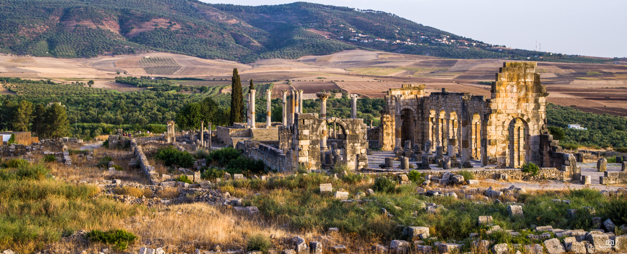 De basilica van Volubilis.