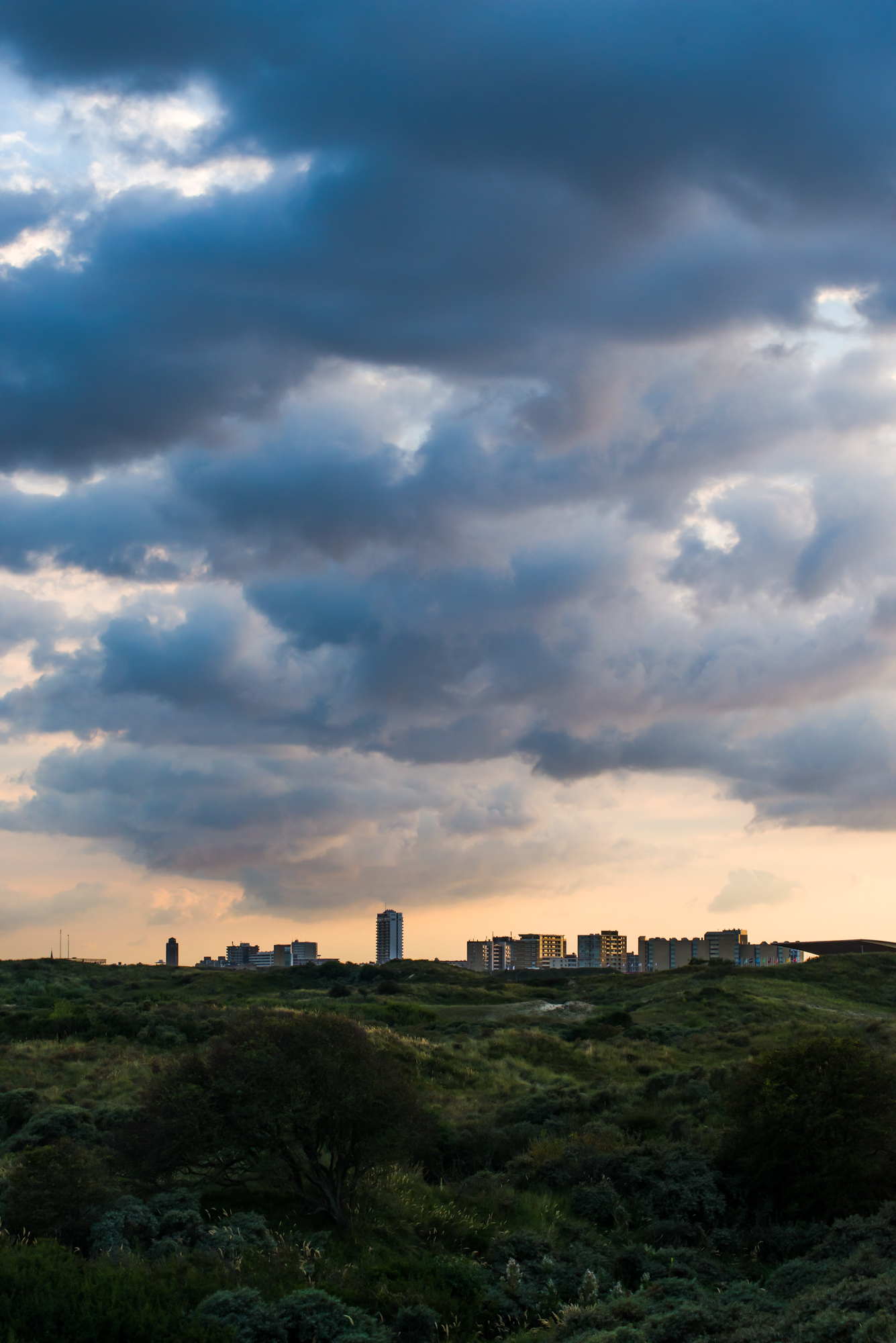 Zonsondergang bij Zandvoort
