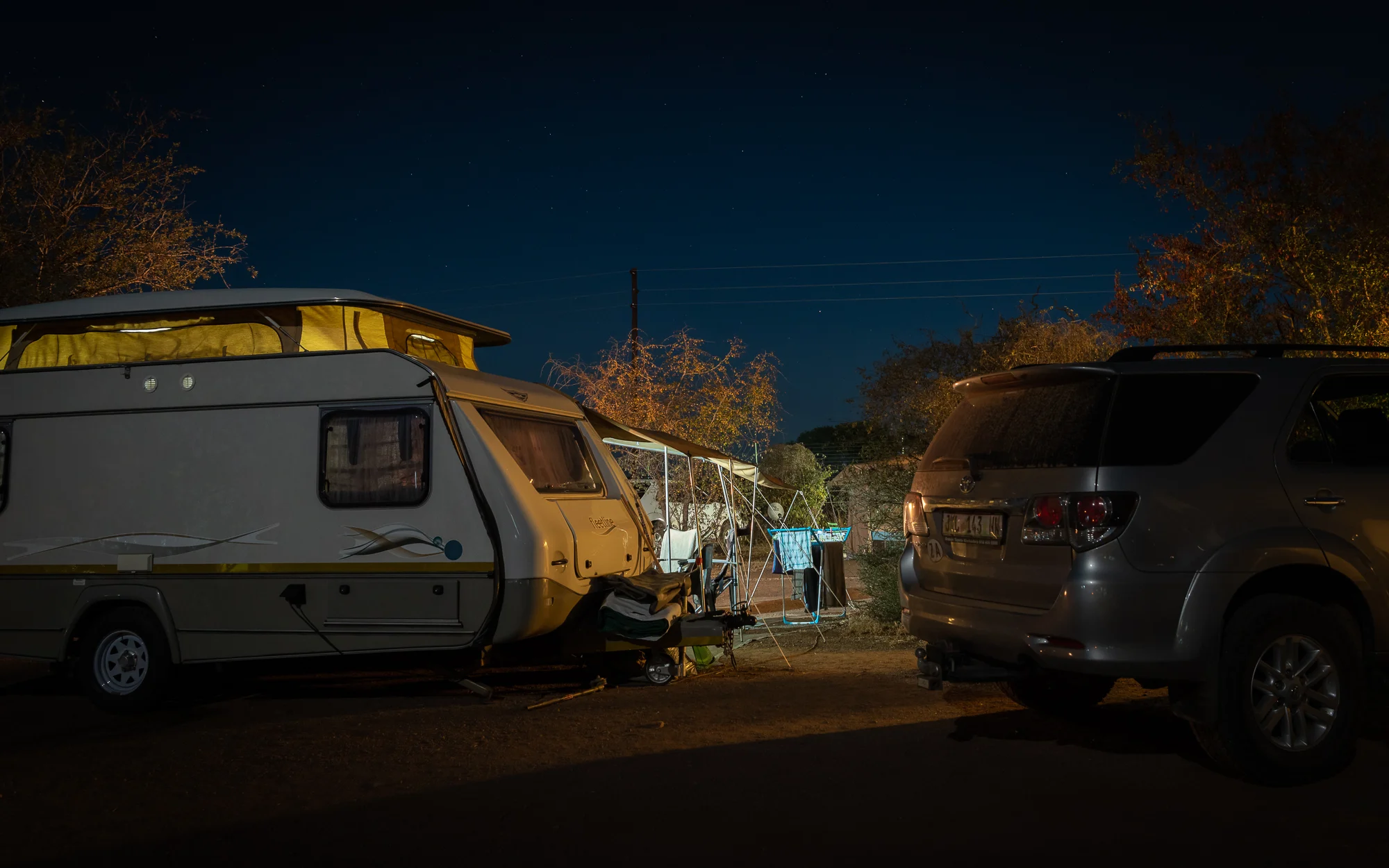 Een gemiddelde kampeerplaats. Satara rest camp, Kruger