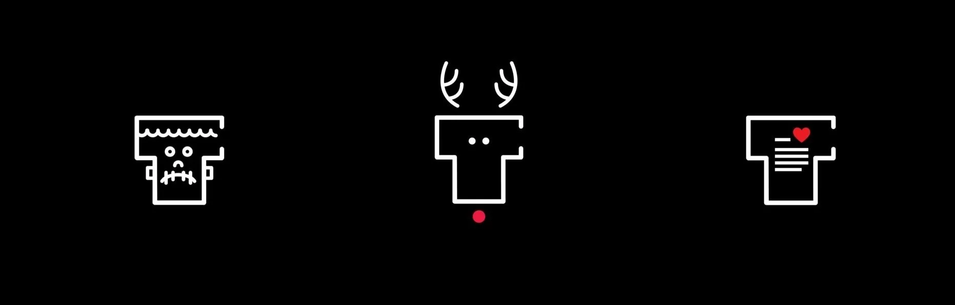   Additive elements dress up the logo during holidays to act as interim avatars on social platforms.&nbsp;  