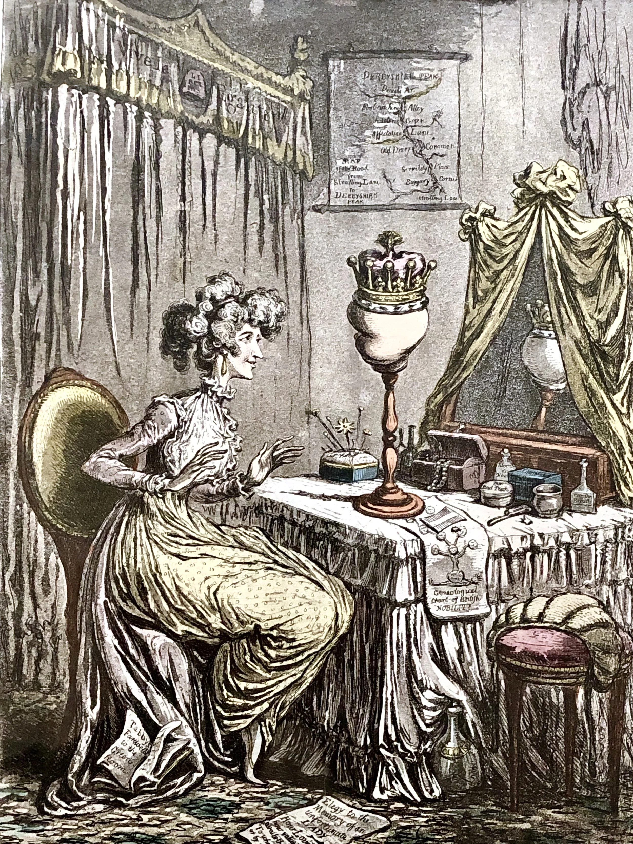 ‘Contemplations upon a Coronet’, by James Gillray, published by Hannah Humphrey in 1797.