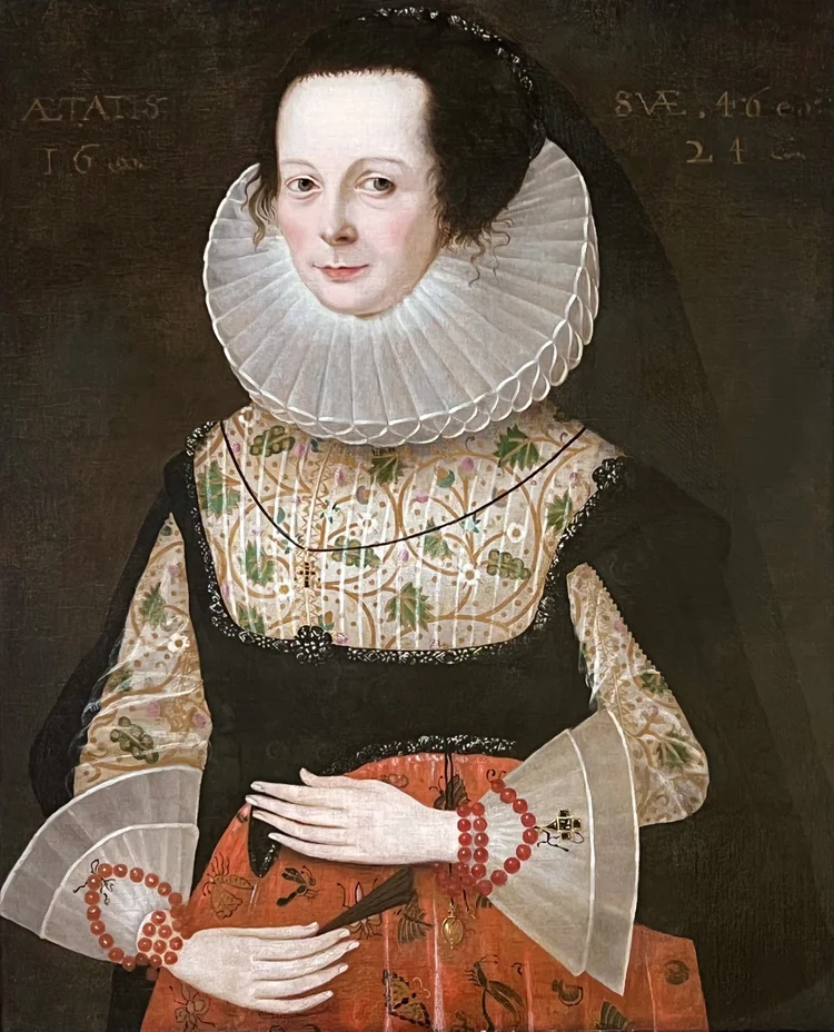 17TH CENTURY ENGLISH SCHOOL - PORTRAIT OF A LADY DATED 1624 — Nick Cox