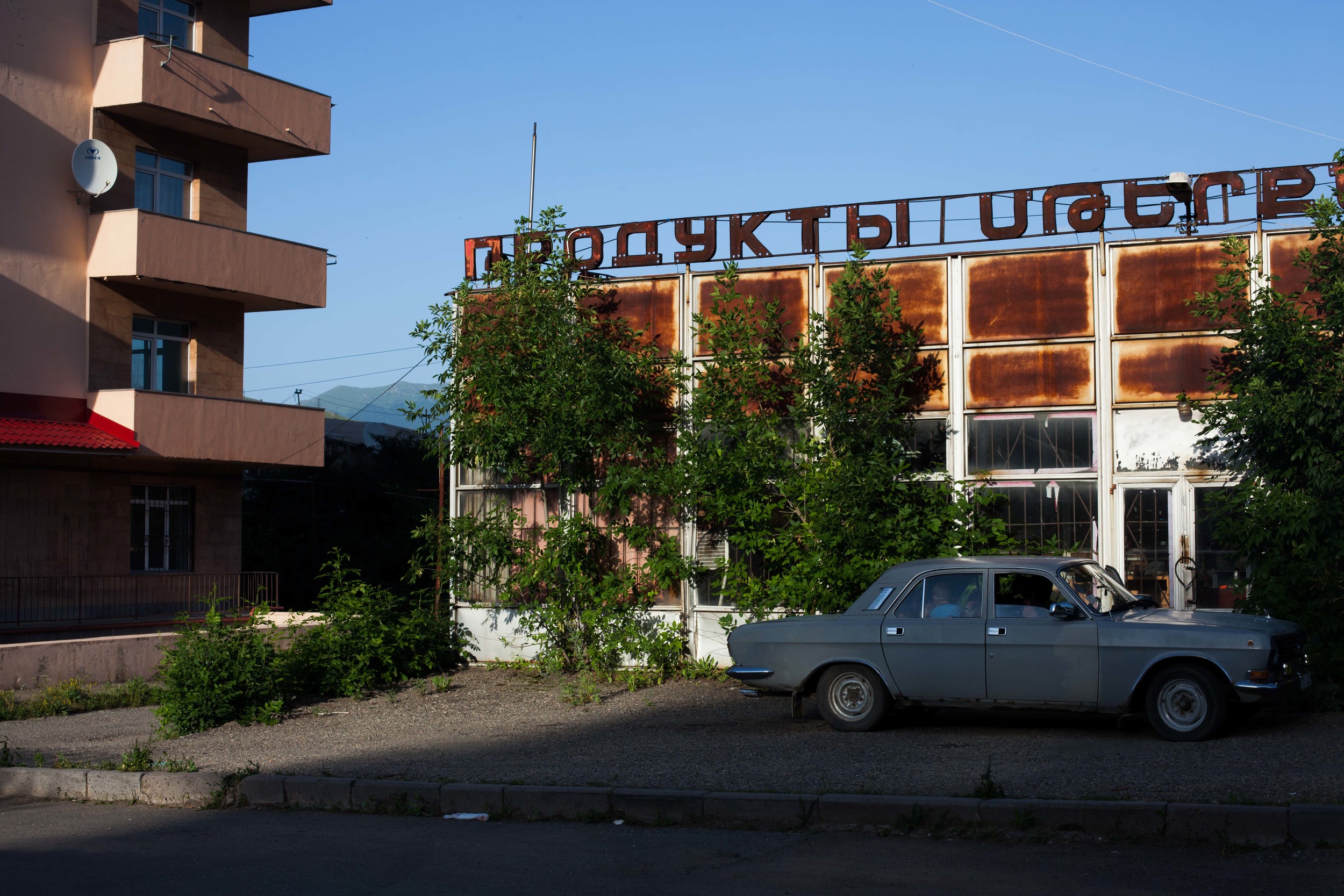 Street scene in Vanadzor, Armenia, the capital of the Lori Province.