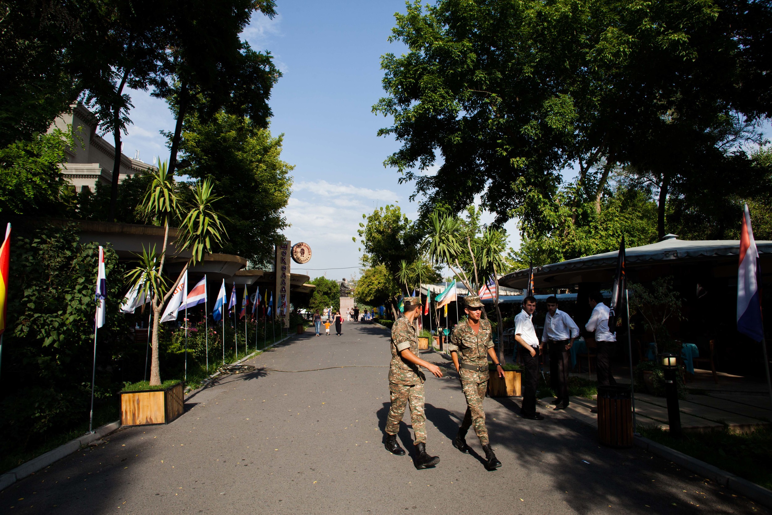 Street scene in Yerevan, Armenia's capital city.