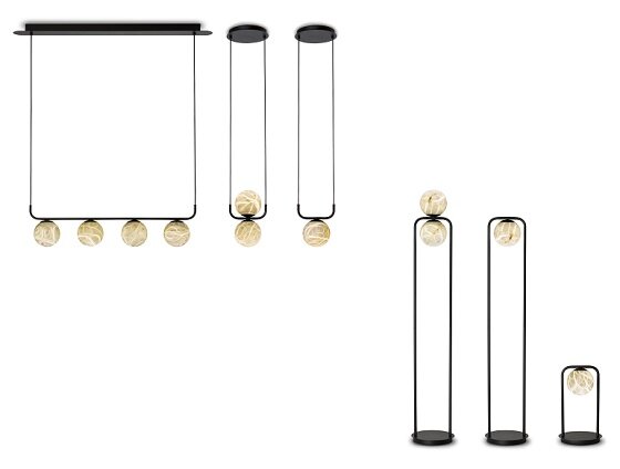 Almalight Tribeca  Contemporary Alabaster Light Family