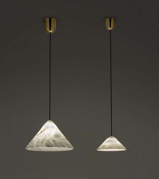 Almalight Fuji Contemporary Alabaster Pendant Lights 2 Sizes