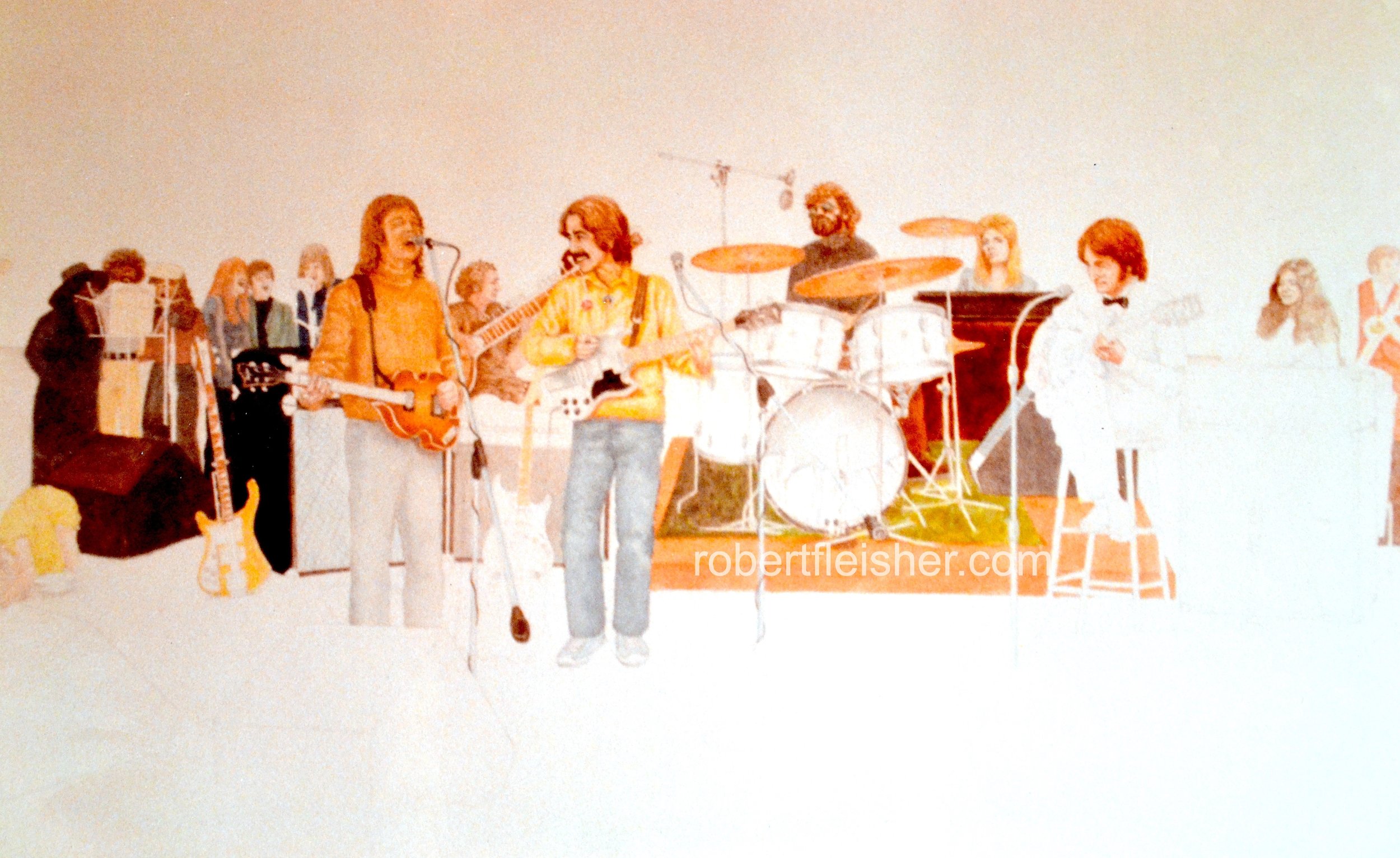 The Beatles, unfinished,  1975  30x20  watercolor  