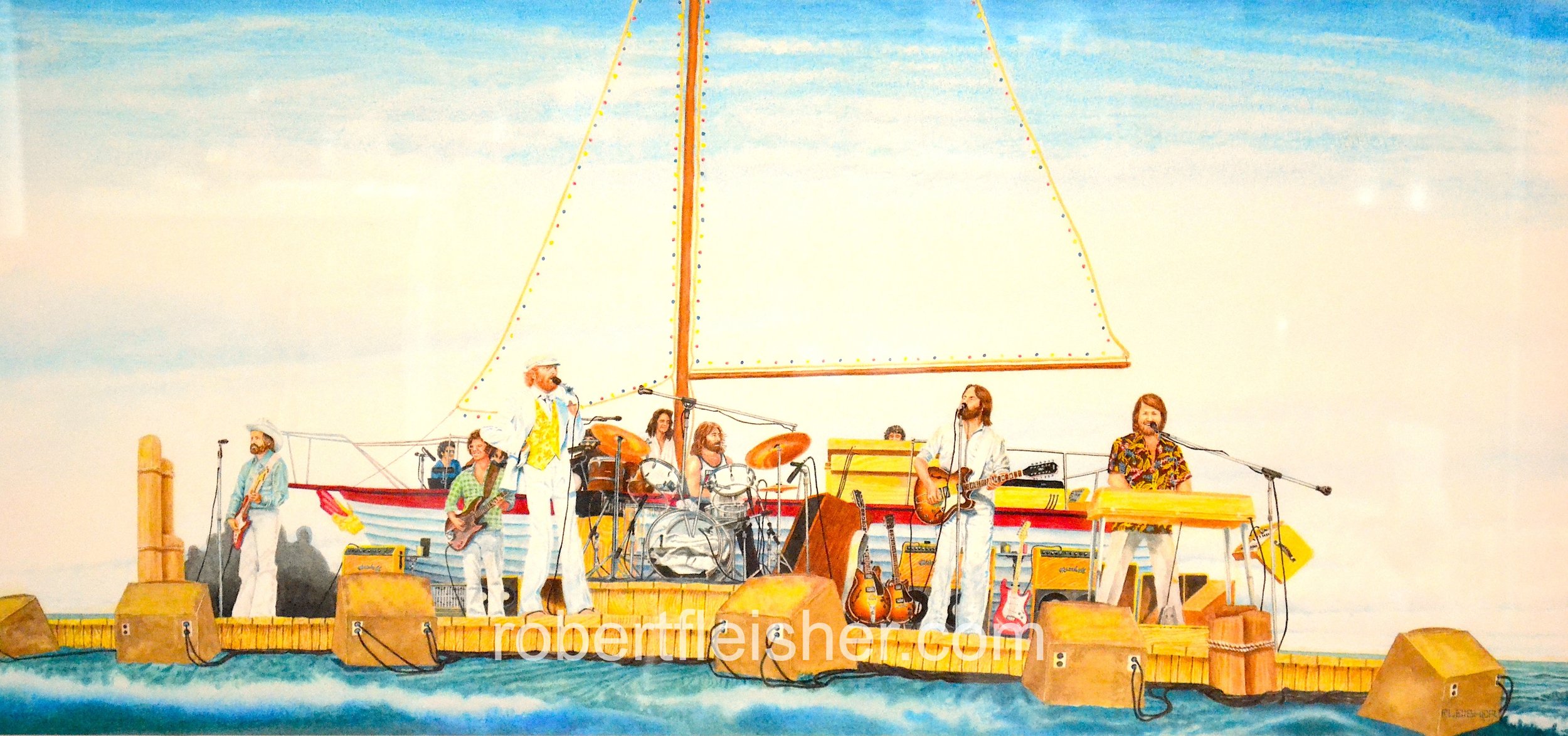 The Beach Boys    1977   30 x 13   watercolor