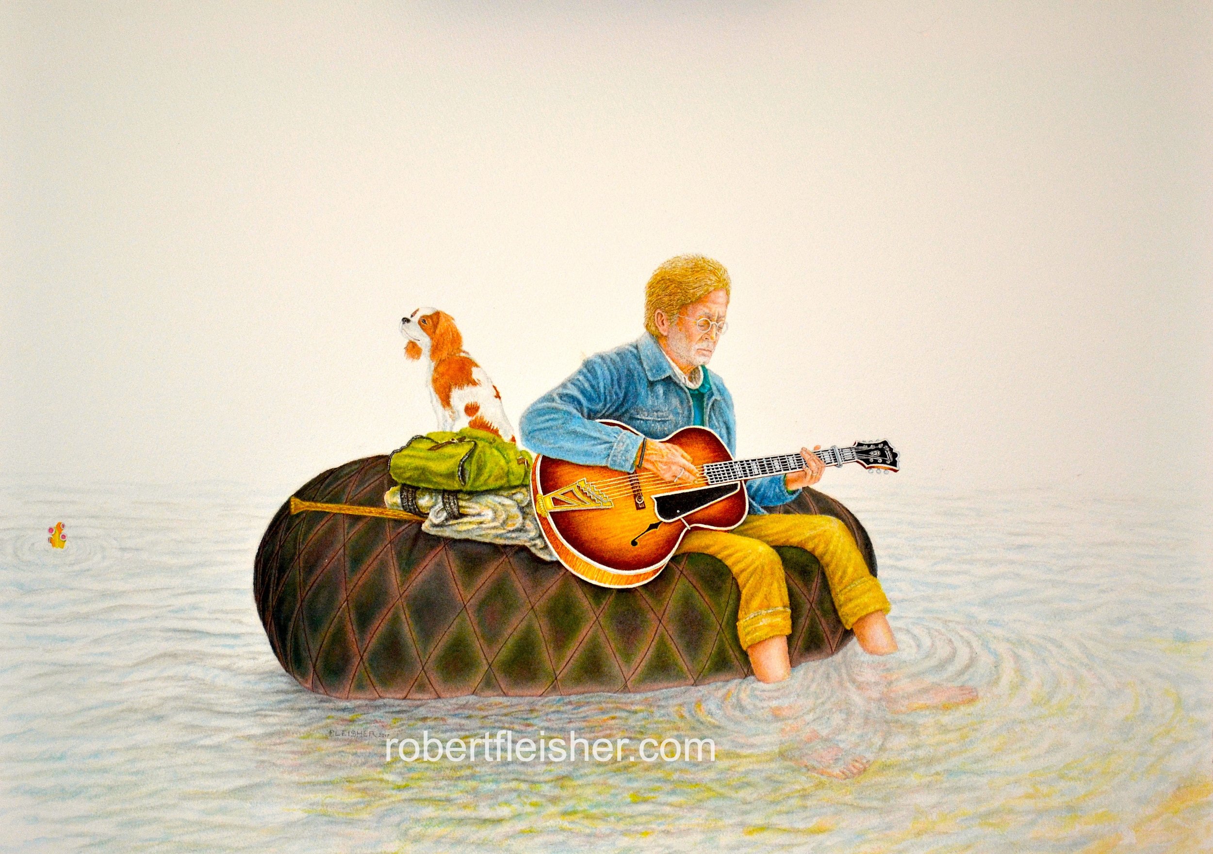 Clapton Floats   2017   30x22   watercolor