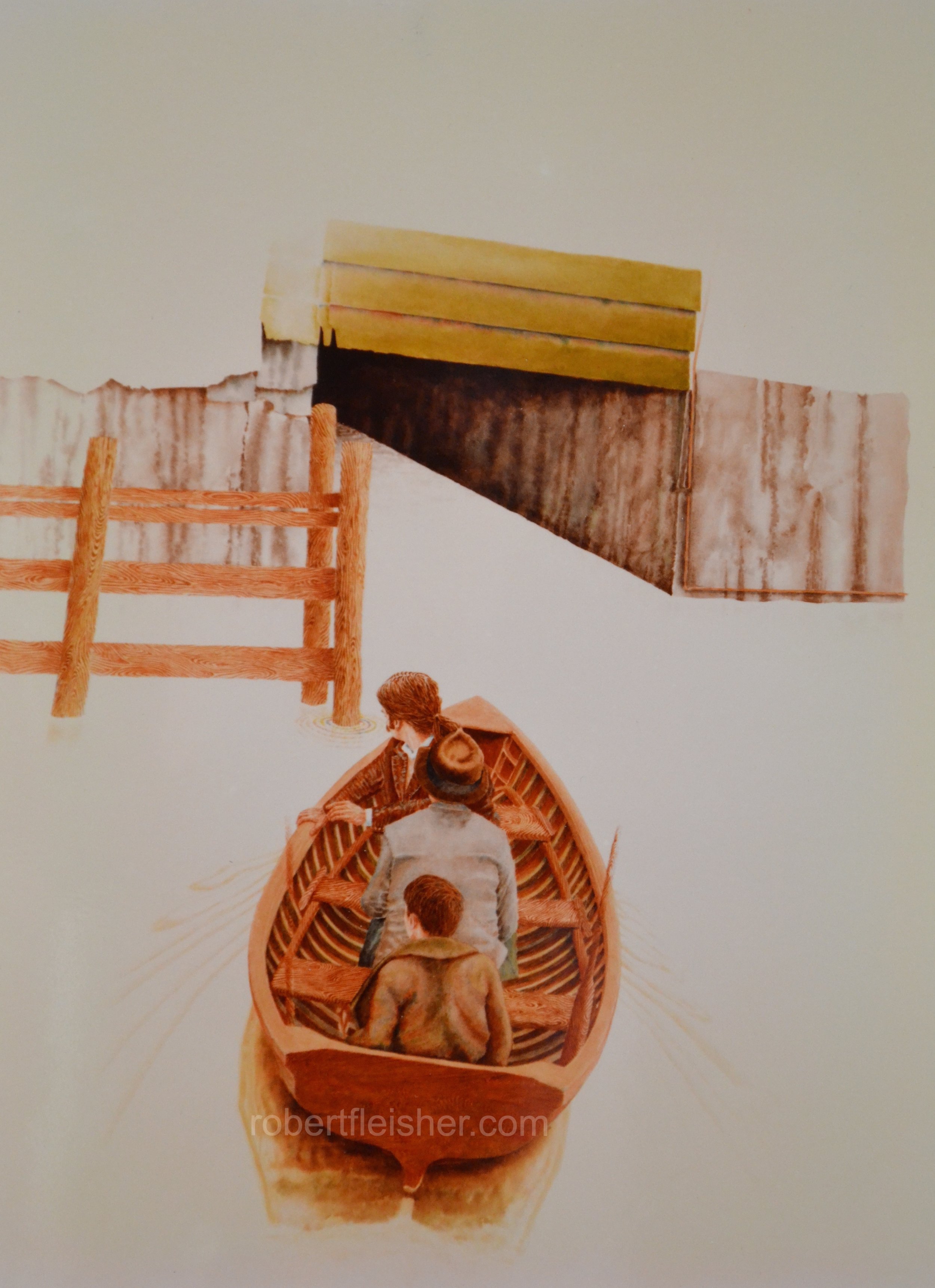 Rowboat    1976   40x30   watercolor 