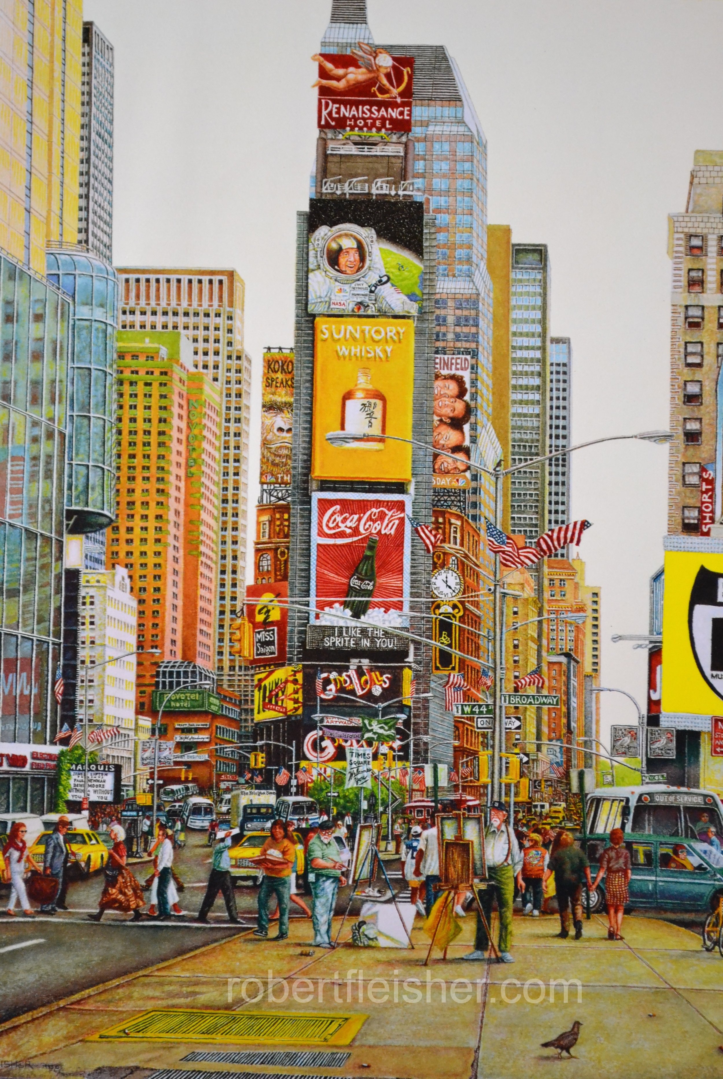 Times Square   1995   20x14   watercolor