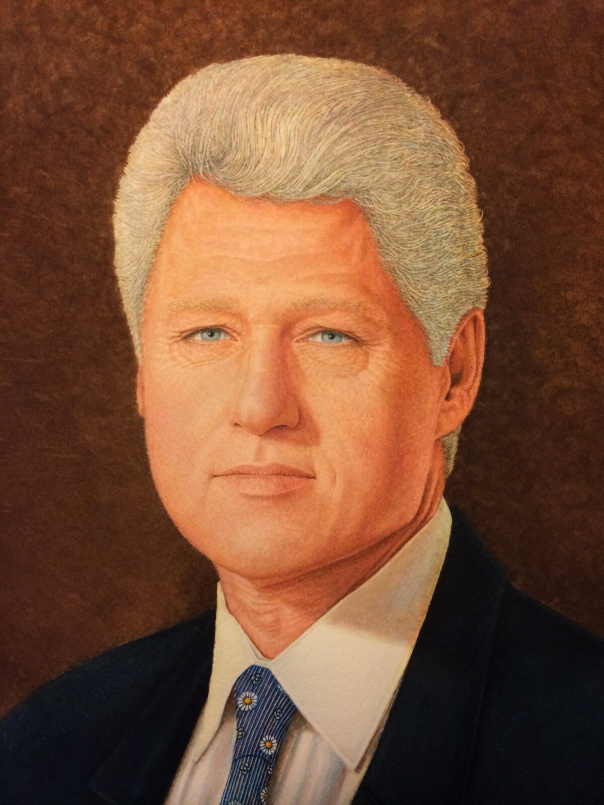 President Bill Clinton,  Detail,  1996  30 x 22 watercolor