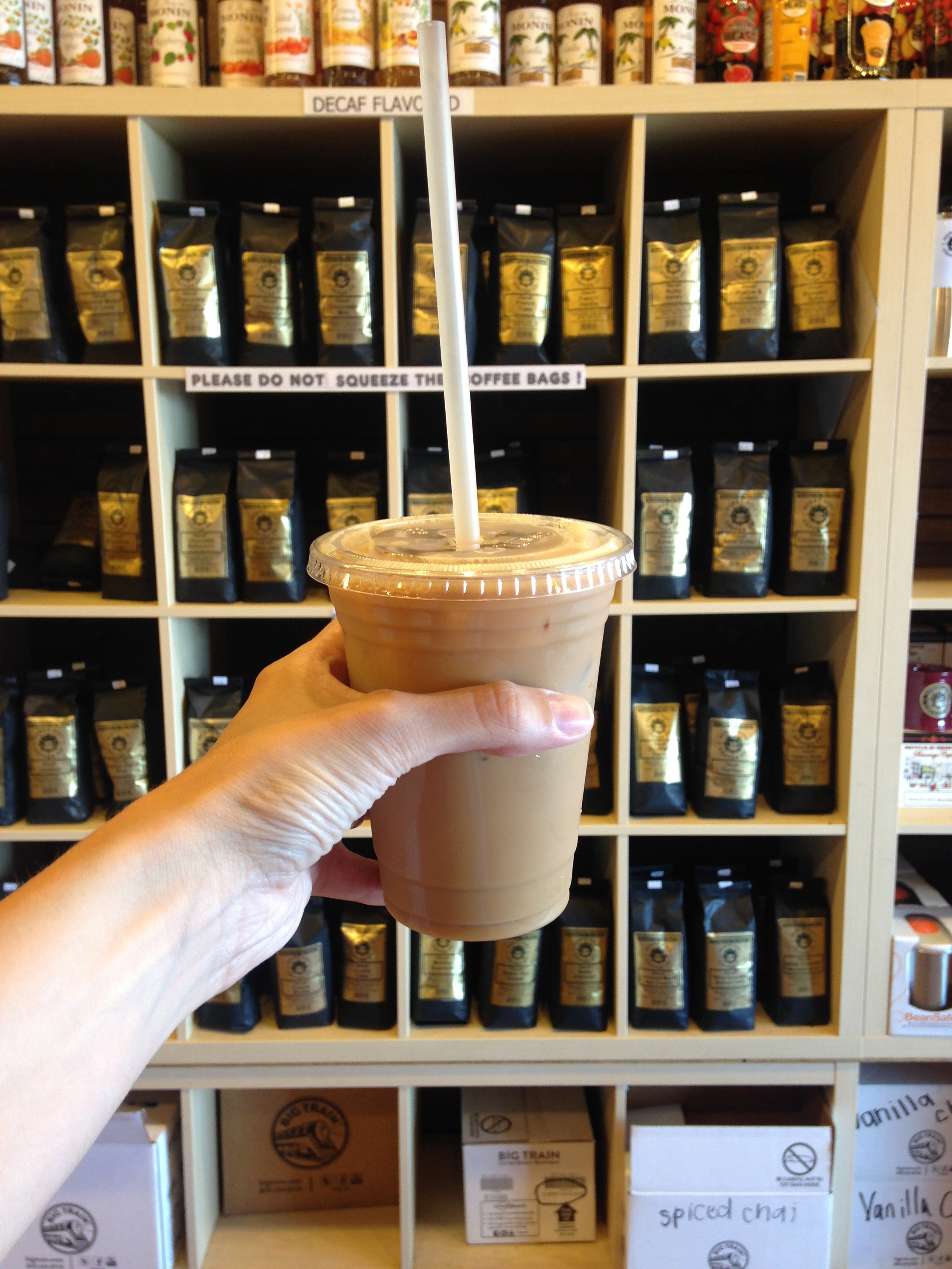 nothing can stop me from my iced coffee! I love using almond milk! 
