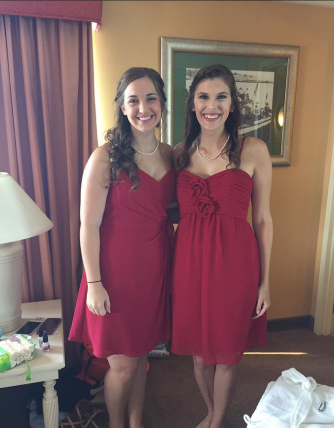 My friend Bianca and I were bridesmaids! 