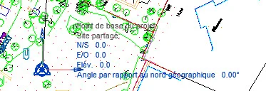Avant importation des coordonnées de l'arpenteur.