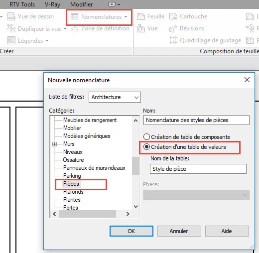 D'abord, créer une table de valeurs. Fiez-vous au Code pour les ratio.