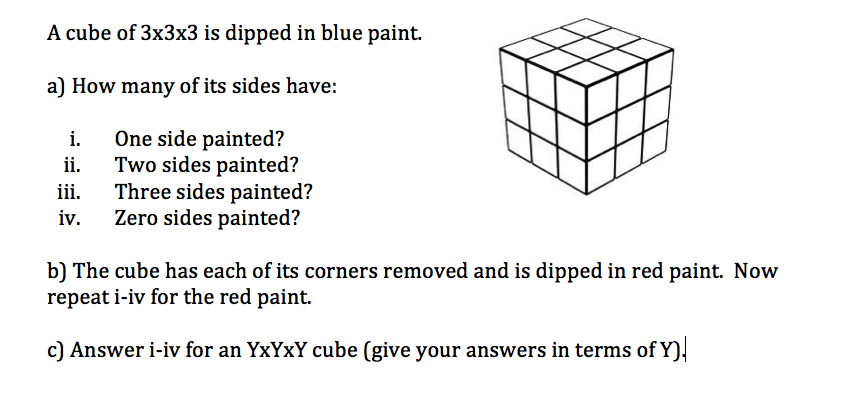 cube dipped in paint