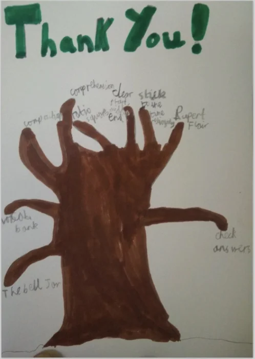 A ‘tree’ detailing all the most important things I taught him for the 10+ exam.