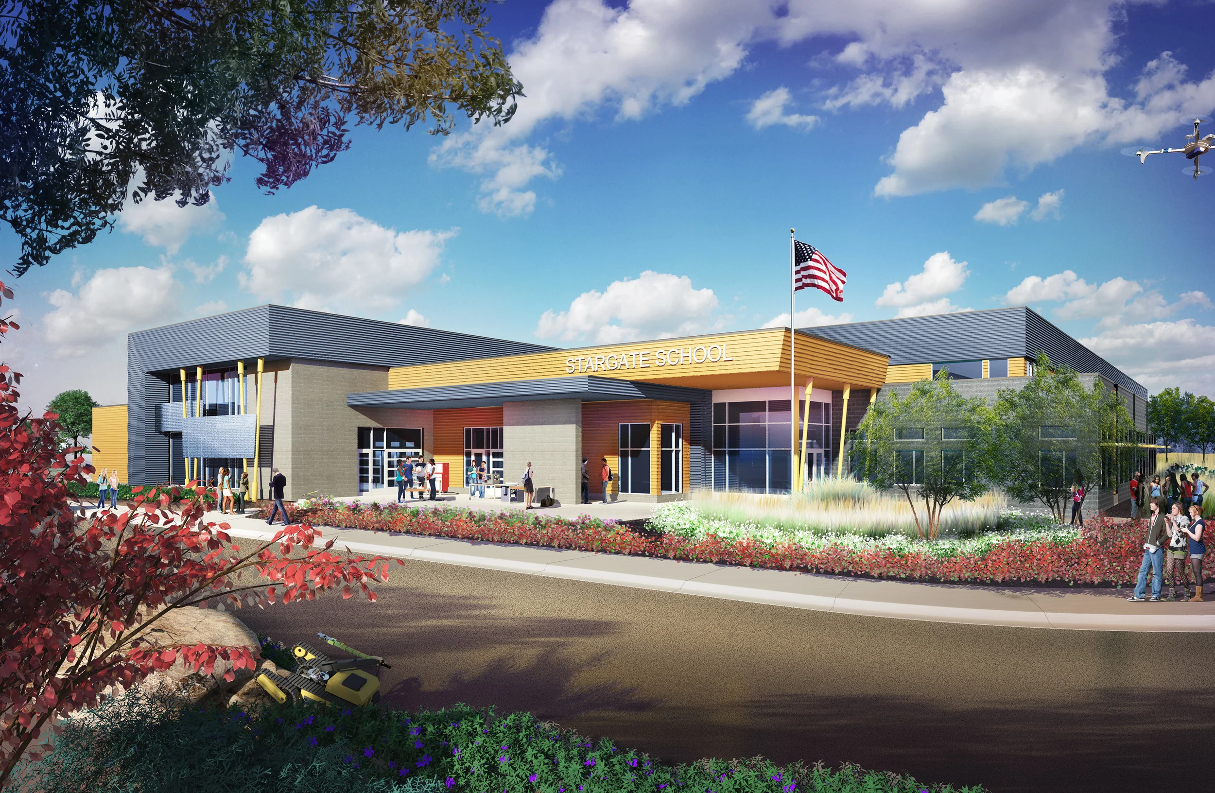  Secondary School Main Entry - Rendering 