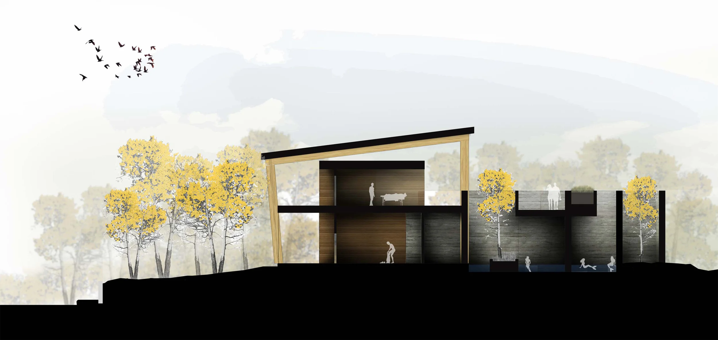  Section Rendering - Revit + Photoshop 