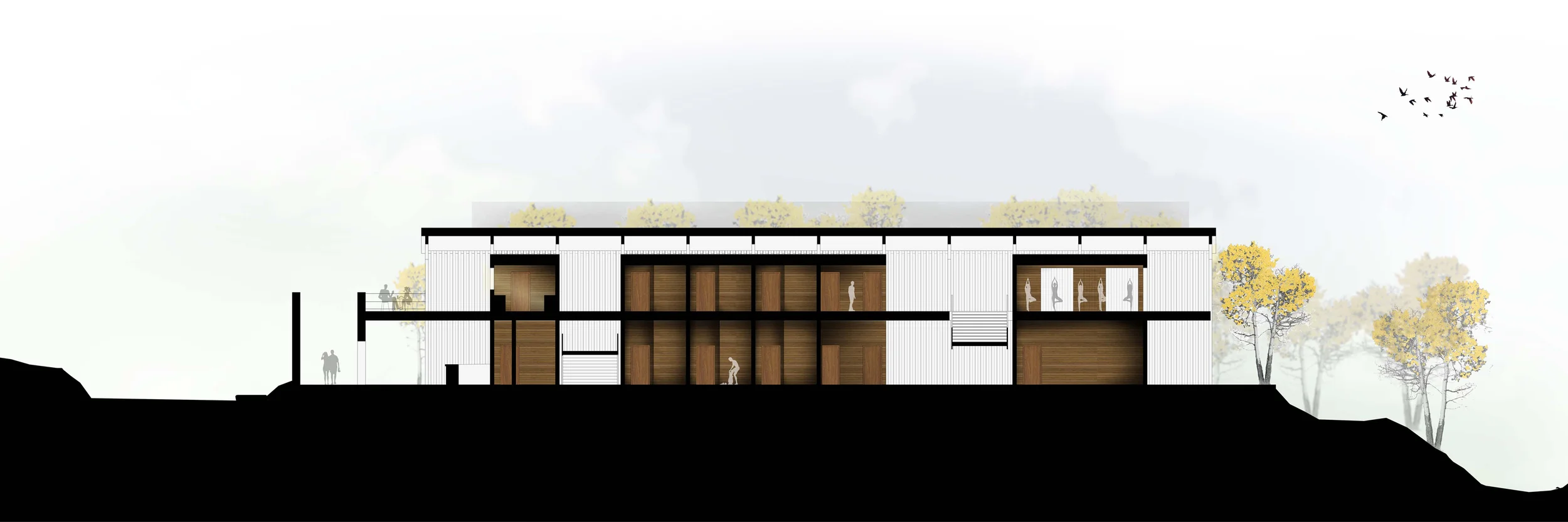  Section Rendering - Revit + Photoshop 