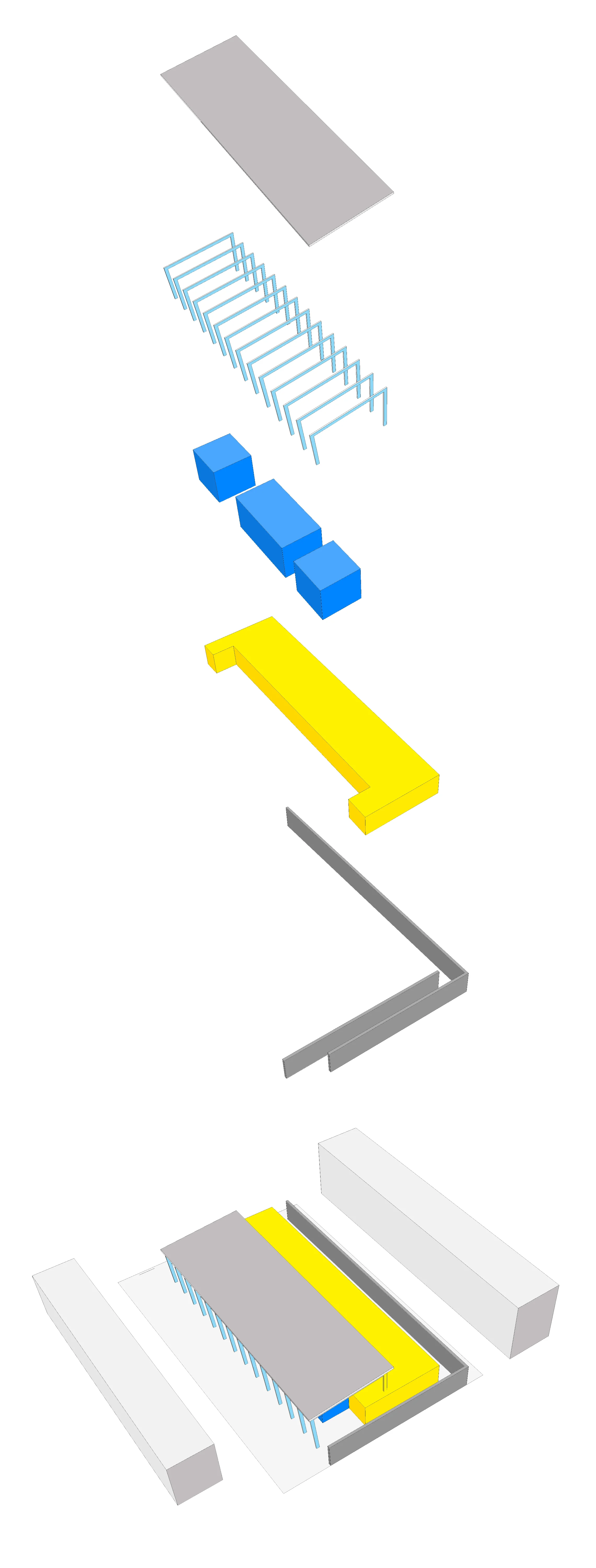  Exploded Axon Diagram - Sketchup + Illustrator 