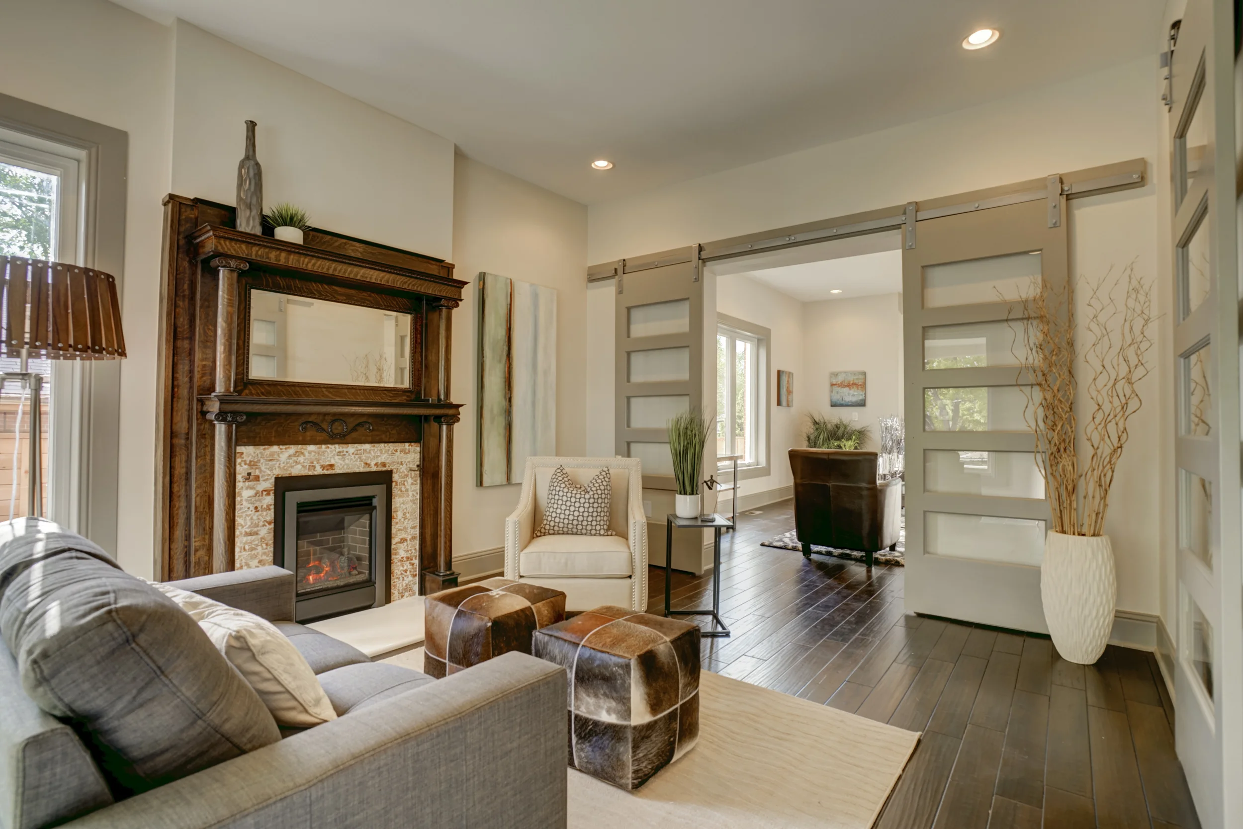  renovated existing family room 