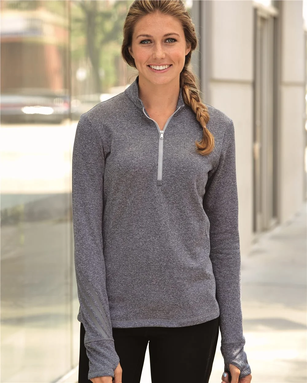 Golf Women's Brushed Terry Heather Quarter-Zip Jacket - A275